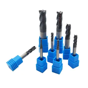 8pcs 2-12mm CNC Square Nose End Mills,Carbide Tungsten Steel 4 Fultes Milling Cutter, Router Bits Rotary Bits Tool