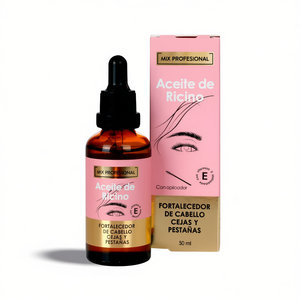 Aceite de Ricino Profesional Mix 50ml, Fortalecedor de Pestañas, Cabello y Cejas con Aplicador - Product Image 2