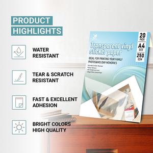 Etiquetas adhesivas de papel <span class=keywords><strong>autoadhesivas</strong></span> impermeables A4 para impresora de inyección de tinta/láser para embalaje de perfume y lápiz labial - Product Image 6