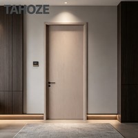 Porte intérieure en bois massif avec âme en papier nid d'abeille, remplissage intégral, service de personnalisation du logo