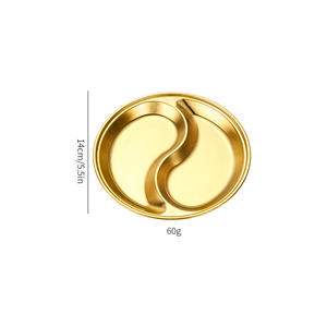 أطباق توابل كورية سميكة أطباق صلصة من الفولاذ المقاوم للصدأ أدوات طعام للمطبخ أطباق غمس وجبات خفيفة - Product Image 2