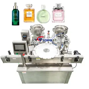 Machine de remplissage et de capsulage de liquide cosmétique liquide de sirop de flacon de 10-100ml à bas prix