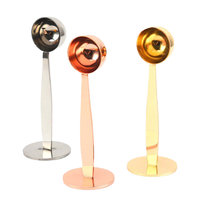 NEWELL Cuillères à café modernes 2 en 1 en acier inoxydable, cuillère à mesurer, cuillère à café à fond pressé, presse à grains de café