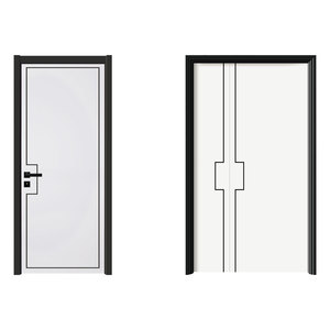 Porta Interna B1061 con Telaio in Legno Massello e Design in <span class=keywords><strong>Teak</strong></span>, Insonorizzata e Impermeabile per Camera da Letto, Cucina, Ospedale e Bagno - Product Image 3