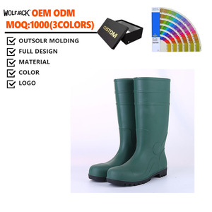 <span class=keywords><strong>Botas</strong></span> de lluvia con suela de PVC resistente para Otoño/Invierno, <span class=keywords><strong>botas</strong></span> altas amarillas impermeables a prueba de aceite para uso en fábrica, equipo de lluvia para el cuidado de los pies barato - Product Image 1