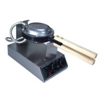 Machine à gaufres à bulles en forme de cœur miniature commerciale, machine à gaufres à base d'œufs avec revêtement antiadhésif