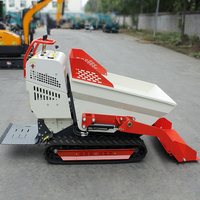 Mini Agricultural Crawler Transporter 0,8 Tonnen Obstgarten Home Lift Dumper Muldenkipper Dumper Traktoren Fabrik preis