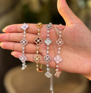 Nueva joyería <span class=keywords><strong>de</strong></span> llegada, pulsera <span class=keywords><strong>de</strong></span> cadena chapada en oro <span class=keywords><strong>de</strong></span> 14 quilates, pulseras <span class=keywords><strong>de</strong></span> perlas <span class=keywords><strong>de</strong></span> concha <span class=keywords><strong>de</strong></span> trébol <span class=keywords><strong>de</strong></span> cuatro <span class=keywords><strong>hojas</strong></span> para regalo <span class=keywords><strong>de</strong></span> aniversario, joyería <span class=keywords><strong>de</strong></span> fiesta - Product Image 5