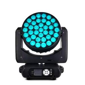 Support RDM Zoom 37*15w Rgbw 4 In 1 Led Moving Head Wash Effect