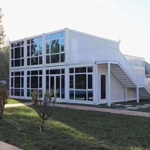 Conteneur préfabriqué en acier contemporain pour hélicoptère, entrepôt à panneaux sandwich, espace <span class=keywords><strong>de</strong></span> travail pour les sciences <span class=keywords><strong>de</strong></span> <span class=keywords><strong>la</strong></span> vie, restaurant, laboratoire - Product Image 3