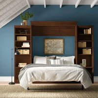 Lit mural pliant vertical moderne de taille King & Queen Mobilier de chambre à coucher pour appartement et maison-Lits escamotables