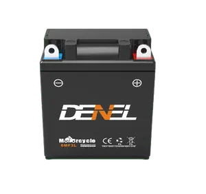 DENEL 6MF3L 고용량 품질 오토바이 배터리 12n 65l gtz5 오토바이 배터리 12v 배터리 충전기