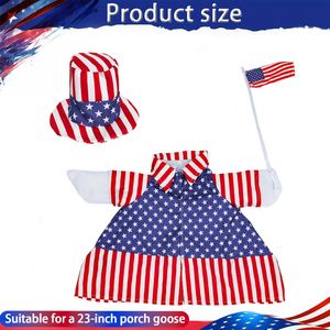 Decoración para el Día de la Independencia/Día de los Caídos, Estatua de Uncle Sam con Traje de Ganso de 23 Pulgadas para Jardín o Porche, 4 de Julio - Product Image 3