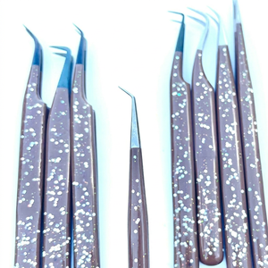 Pinzas Profesionales de Acero Inoxidable para Extensiones de Pestañas en Abanico y Herramientas de Modelado de Cejas OEM - Product Image 2