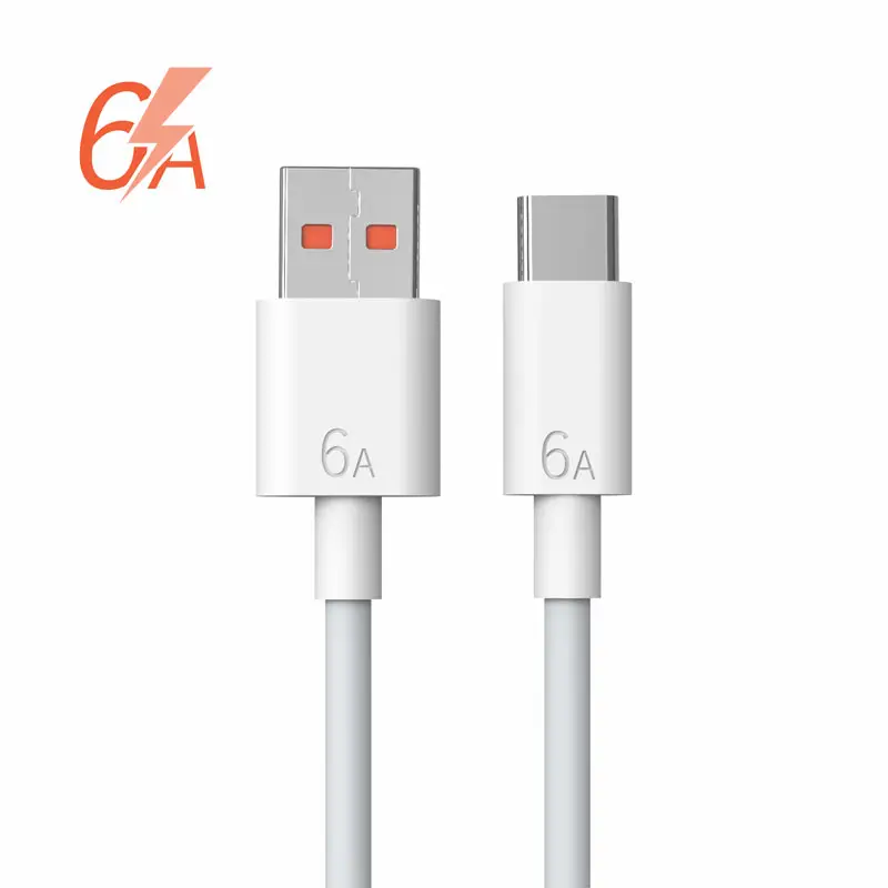 Super Fast Charging Type C 6A USB Type-C Fast Charging Data Cable For Huawei