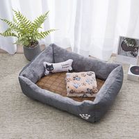 Lit pour chien et chat imperméable de qualité supérieure, design rectangulaire classique, lit pour chat en forme de grotte, taille et couleur personnalisables, durable, lavable