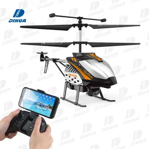 2.4G 4 Channels Remote Control Metal Drone Flying Helicopter Aircraft Toy RC Helicopter with Camera WIFI for Adult Kids