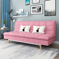 Sofá Cama para Sala de Estar, Diseño Simple, 1.2 m de Ancho, Sofá Cama Plegable, Sofá de Pared de 3 Plazas con Patas de Metal
