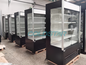 Comercial Vegetal Fruta refrigerado Cortina de aire Expositor Pantalla frontal abierta Bebida Multideck Enfriador abierto - Product Image 4