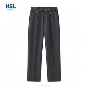 <span class=keywords><strong>Pantalon</strong></span> décontracté pour <span class=keywords><strong>homme</strong></span>, coupe droite, infroissable, en tissu fluide, style <span class=keywords><strong>classique</strong></span>, idéal pour le travail et les affaires - Product Image 5
