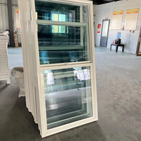 Master Home Fenêtre coulissante à double suspension en vinyle blanc avec cadre en PVC et fenêtre UPVC à vitre suspendue sur le dessus