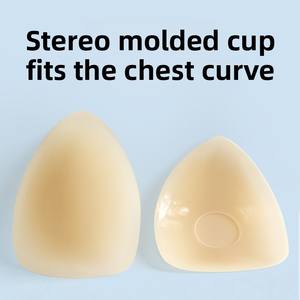 Triangle <strong>Bra</strong> Pad Silicone Non Glue Matte Silicone Self Adhesive Reusable Nipple Cover With Blister Sheet - Product Image 2