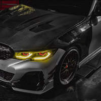 Fender Depan Serat Karbon untuk BMW Seri 3 G20 M340i G28 2020-2024 Model AR Ventilasi Udara Samping Bumper Depan Suku Cadang Mobil