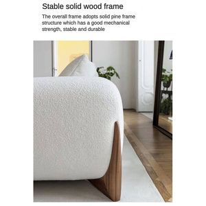 Canapés sectionnels de salon en tissu abrasif carré de conception unique, couleur blanc crème, prix abordable, meubles de bureau <span class=keywords><strong>à</strong></span> domicile, en vente - Product Image 4