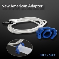 Amerikanischer Stil Neuer 3/5/10/30/55CC Ultrafeiner Rohradapter für 4MM Rohr mit Gashebelclip Blau/Transparent
