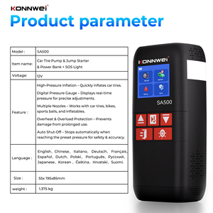 Actualización gratuita de por vida DIY KONNWEI SA500 Jump Starter y banco de energía portátil <span class=keywords><strong>para</strong></span> Taller de reparación de automóviles, garaje, gestión de flotas - Product Image 4