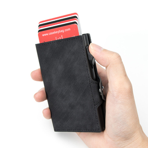 Minimalist Pop Out PU Leather <b>Men</b> <b>RFID</b> Blocking Slide <b>Wallet</b> ID Card Holder <b>Men</b> Money Clip Smart <b>Wallet</b> - Product Image 2