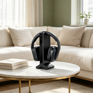 Casques sans fil HIFI 2,4 GHz pour home cinéma, rechargeables, portée 30 m, bandeau réglable, <span class=keywords><strong>optique</strong></span>, coaxial, RCA, 3,5 mm - Product Image 1