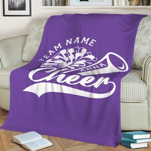 <span class=keywords><strong>Couverture</strong></span> de cheerleading personnalisée, impression personnalisée du nom de l'équipe et du nom, <span class=keywords><strong>couverture</strong></span> en polaire sherpa <span class=keywords><strong>douce</strong></span> et confortable - Product Image 5