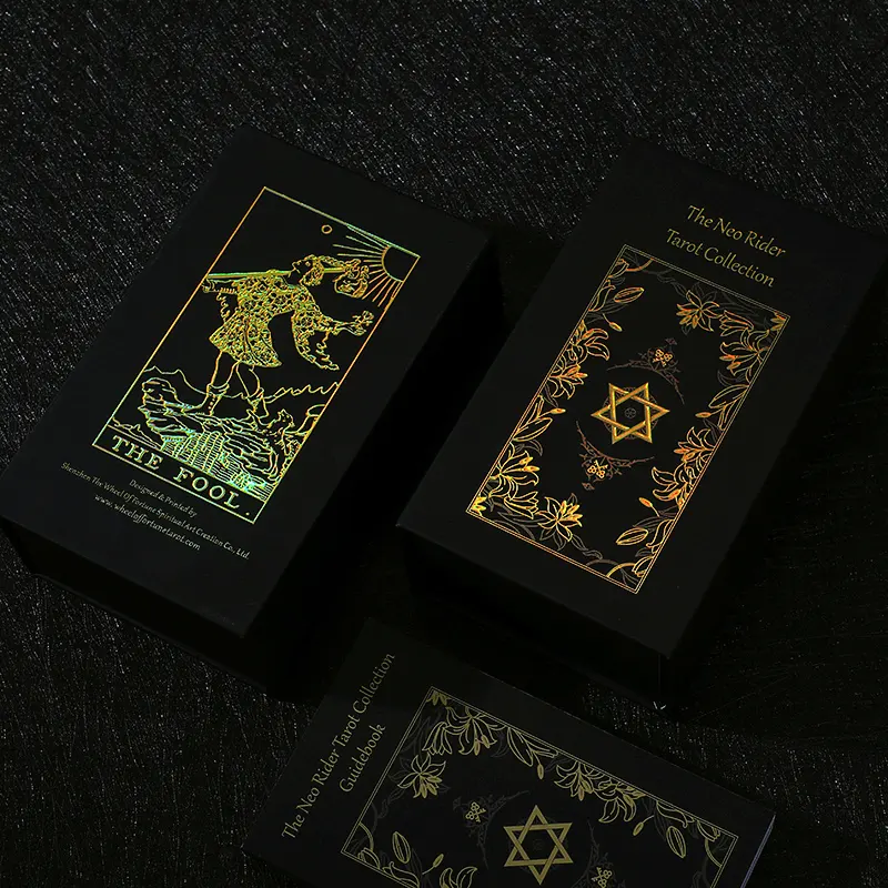 Cartas de juego de Tarot personalizadas, cantos dorados, tipo póker