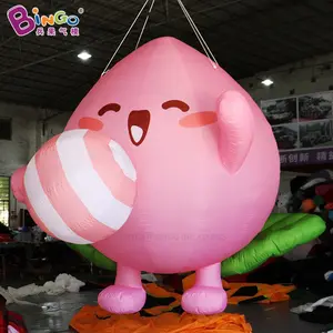 Tốt bán đáng yêu Inflatable đào búp bê cho trung tâm mua sắm trang trí Inflatable trái cây đồ chơi