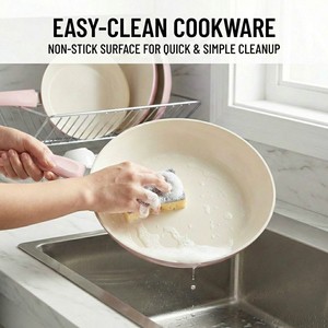 E-TOP Batterie de cuisine en céramique, Ensembles d'ustensiles de cuisson en céramique, Vente en gros, Ensemble de poêles et marmites, <span class=keywords><strong>Cocotte</strong></span> en fonte, Poêle en céramique - Product Image 3
