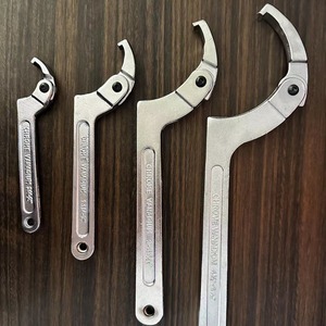 Clé à molette réglable en chrome de 3/4 pouces (19-51 mm) avec crochet en C pour écrous à fente latérale, roulements, colliers, OEM, en acier au carbone, pour bricolage - Product Image 4