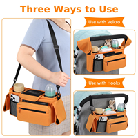 Sac de rangement tendance pour poussette avec poche avant, organiseur de poussette, organiseur de couches pour bébé