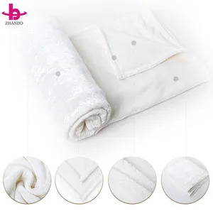 White Blanket Wholesale 100% Polyester Soft Fleece Customized Blank Blanket Sublimation White Blank Blanket Digital Transfer Print Blanket