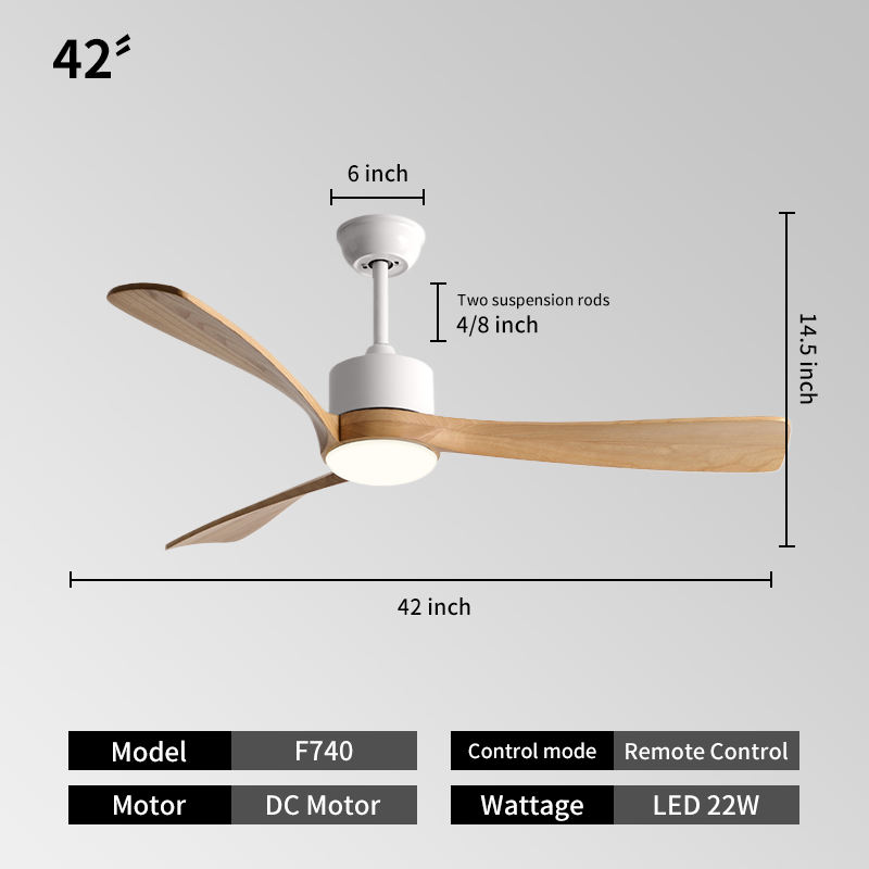 42นิ้ว -- สีขาว + สีไม้ธรรมชาติ