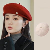 Chapeau béret polyvalent pour femmes, bonnet classique de couleur unie, toutes saisons, décontracté, pour fête, voyage