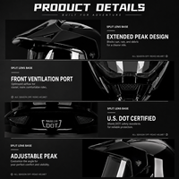 Casque de moto à double lentille, casque de rallye, casque tout-terrain, casque de course de VTT, casque de karting, certifié DOT