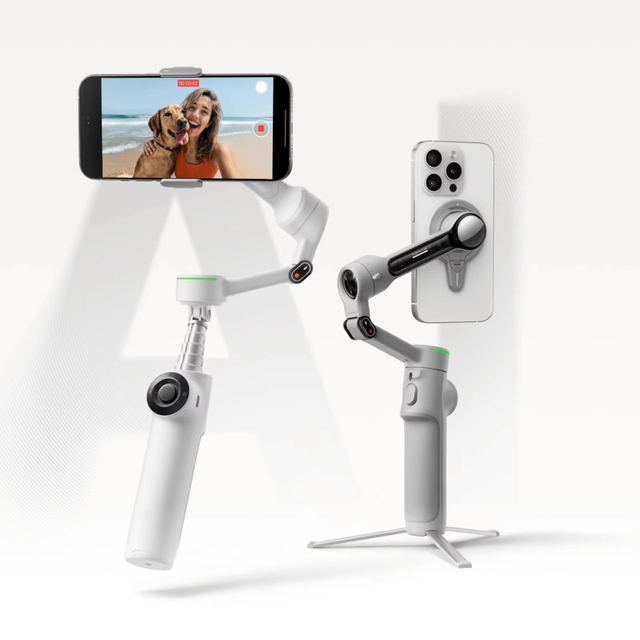 Insta360 Flow 2 Pro AI-Powered Smartphone Auto Tracking Phone Gimbal, 3-Axis Stabilization for Android Iphone