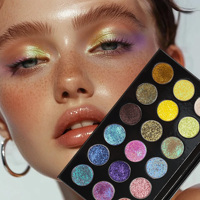 Nouveauté Palette d'ombres à paupières uniques de haute qualité Duochrome Ombre à paupières pressée scintillante Ombre à paupières brillante Palette de maquillage