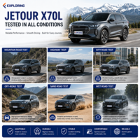 Nouvelle voiture SUV Jetour X70L 2025, 7 places, essence, turbo, transmission automatique, avec volant à gauche et caméra de recul, pour le marché d'exportation