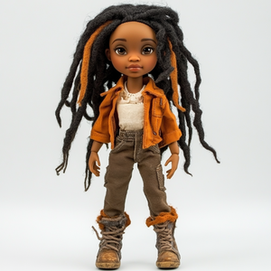 <span class=keywords><strong>Bambola</strong></span> Nera Africana in PVC Morbido, 15-30 cm, Personalizzabile, Articolata, per Ragazze - Product Image 1