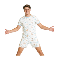 T-shirt imprimé pour adulte motif bébé tigre, haut pour adulte avec boutons-pression aux épaules pour homme, jolies tenues ABDL