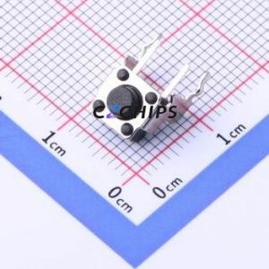 TC-00100G-050C Tactile Switch Through hole Component (THT) Switch Single Pole Single Throw Round Button Right Angle Insert 6.2mm - Product Image 1