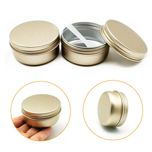 150ml Aluminum <b>Tin</b> Jar Aluminum Pots 5oz Empty Aluminum Containers Round Gold Metal Cans for Salve Cream Candle Powder <b>Tea</b> Beads - Product Image 4