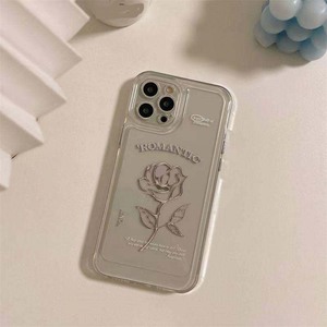 Grande rosa rosa stampa Shockproof spazio TPU Cover del telefono cellulare custodia per <span class=keywords><strong>Iphone</strong></span> 8 X Xr Xs 11 12 13 14 15 16 17 Pro Max - Product Image 2